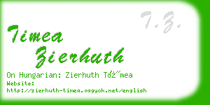 timea zierhuth business card